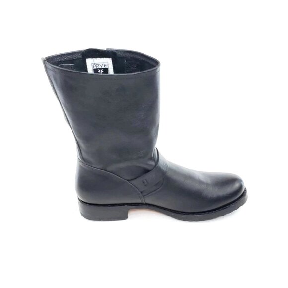 Frye Engineer Moto Biker Mid Calf Harness Boots Black Leather Womens Size 10B - Picture 2 of 12